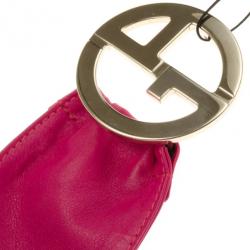 Pre Owned Giorgio Armani Pink Leather Waist Belt Size 44