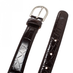 Pre Owned Giorgio Armani Brown Leather Belt 71 CM