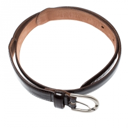 Pre Owned Giorgio Armani Brown Leather Belt 71 CM