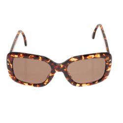 مملوكة مسبقًا Giorgio Armani Brown Printed Square Sunglasses