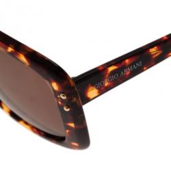 مملوكة مسبقًا Giorgio Armani Brown Printed Square Sunglasses