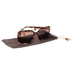 مملوكة مسبقًا Giorgio Armani Brown Printed Square Sunglasses
