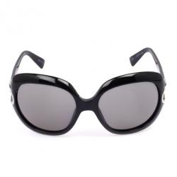 Pre Owned Giorgio Armani Black Round Womens Sunglasses