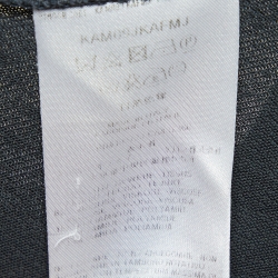 Pre Owned Giorgio Armani Grey Jersey Draped Top M