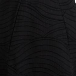 Pre Owned Giorgio Armani Black Textured Strapless Cocktail Dress S