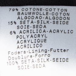 Pre Owned Giorgio Armani Black Textured Strapless Cocktail Dress S