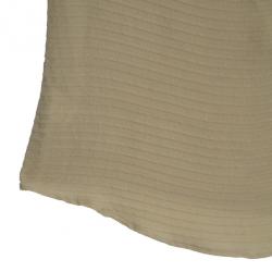 Pre Owned Giorgio Armani Cream One Shouldered Silk Chiffon Top S