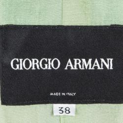 Pre Owned Giorgio Armani Multicolor Floral Print Crushed Tie Front Blazer S