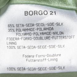 Pre Owned Giorgio Armani Multicolor Floral Print Crushed Tie Front Blazer S