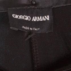 Pre Owned Giorgio Armani Black Knit Pants S