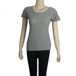 Pre Owned Giorgio Armani Gray Short Sleeve Top XL