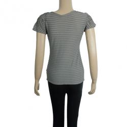 Pre Owned Giorgio Armani Gray Short Sleeve Top XL