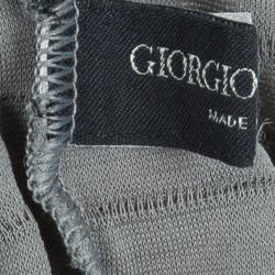 Pre Owned Giorgio Armani Gray Short Sleeve Top XL