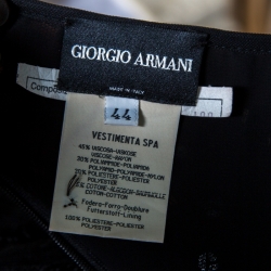 Pre Owned Giorgio Armani Black Sequined Layered Tulle Skirt M