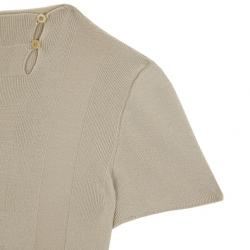 Pre Owned Giorgio Armani Nude Knit Top Size M