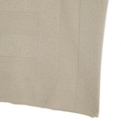 Pre Owned Giorgio Armani Nude Knit Top Size M