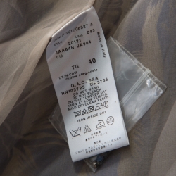 Pre Owned Giorgio Armani Blue Patterned Tulle Crystal Embellished Strapless Dress S