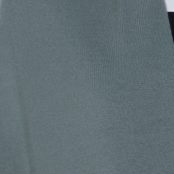 Giorgio Armani Sage Green Wool and Silk Pleated Yoke Detail Cardigan M 