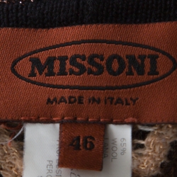 Pre Owned Missoni Multicolor Knit Metallic Rib Trim Sequinned Cardigan L