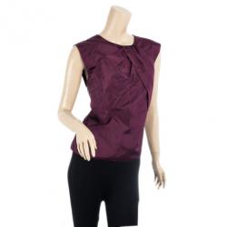 Pre Owned Giorgio Armani Pure Silk Layered Top L