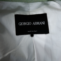 Giorgio Armani Green Linen One Button Tailored Jacket M