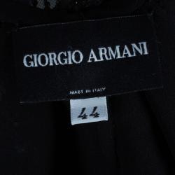 Pre Owned Giorgio Armani Black Embellished Vest Top M