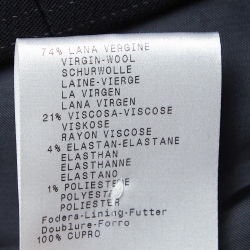 Pre Owned Giorgio Armani Navy Blue Pinstripe Gabardine Blazer M