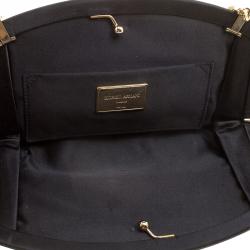 Pre Owned Giorgio Armani Black Satin Dinner Clutch
