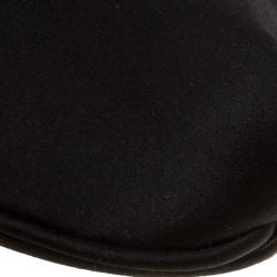 Pre Owned Giorgio Armani Black Satin Dinner Clutch