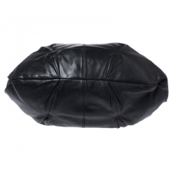 Pre Owned Giorgio Armani Black Leather Hobo