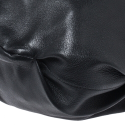 Pre Owned Giorgio Armani Black Leather Hobo