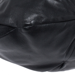 Pre Owned Giorgio Armani Black Leather Hobo
