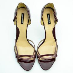 Giorgio Armani Burgundy Patent D'orsay Pumps Size 40