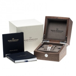 GP Girard Perregaux 18K Rose Gold Stainless Steel Diamond Laureto 80189 Women's Wristwatch 34 mm