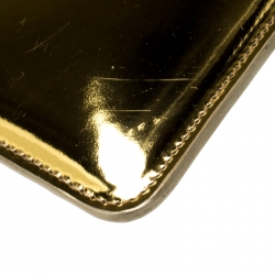 Giuseppe Zanotti Metallic Gold Leather Margery Zip Pouch
