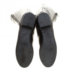 مملوكة مسبقًا بوت جوسيبي زانوتي رينغوتو جلد نقشة التمساح بني لامع فوق الركبة مقاس 38