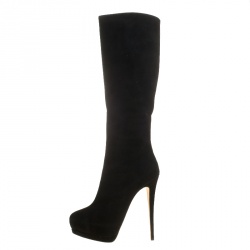 Pre Owned Giuseppe Zanotti Black Suede Platform Knee Boots Size 41