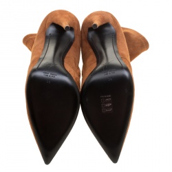 Pre Owned Giuseppe Zanotti Brown Suede Ankle Boots Size 38