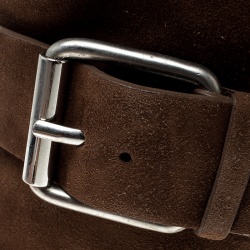 Pre Owned بوت للكاحل جوسيبي زانوتي إيمي سويدي بني بإبازيم نعل سميك مقاس 40