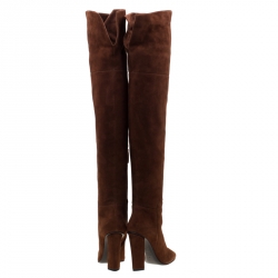Pre Owned Giuseppe Zanotti Brown Suede Alabama Over The Knee Boots Size 38