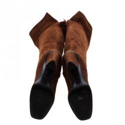 Pre Owned Giuseppe Zanotti Brown Suede Alabama Over The Knee Boots Size 38