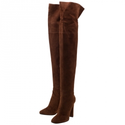 Pre Owned Giuseppe Zanotti Brown Suede Alabama Over The Knee Boots Size 38