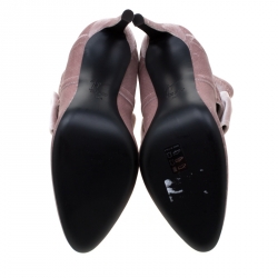 Giuseppe Zanotti Pink Velvet Bow Ankle Boots Size 39.5