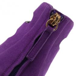 Pre Owned Giuseppe Zanotti Purple Suede Cutout Booties Size 41