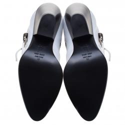 مملوكة مسبقًا بوت للكاحل جوسيبي زانوتي جلد أبيض مبطن مقاس 37