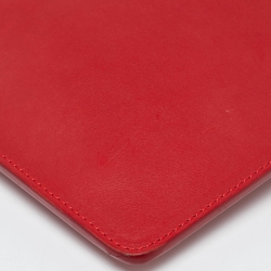 Giuseppe Zanotti Red Leather Logo Zip Slim Pouch