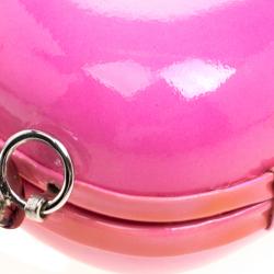 Giuseppe Zanotti Pink Patent Leather Tassel Box Clutch
