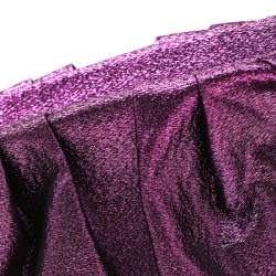Giuseppe Zanotti Purple Metallic Jacquard Fabric Shark Tooth Clutch