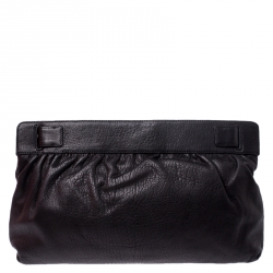 Pre Owned Giuseppe Zanotti Black Leather Clutch