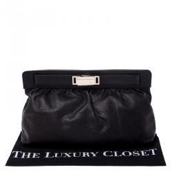 Pre Owned Giuseppe Zanotti Black Leather Clutch